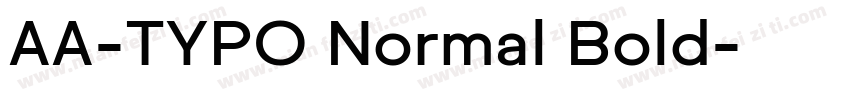 AA-TYPO Normal Bold字体转换
